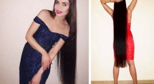 Ольга Демидова — 44-летняя «Рапунцель» с полутораметровыми волосами (14 фото)