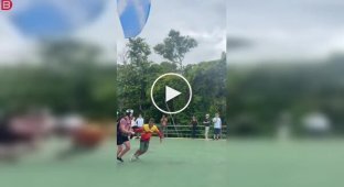 In Brazil, a paragliding instructor lost his balance and rolled down a hill during a takeoff