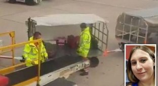Грузчики швыряются багажом в аэропорту Манчестера (7 фото + 1 видео)