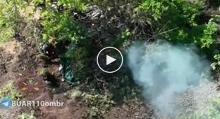 Ukrainian drones dropped grenades on Russian positions