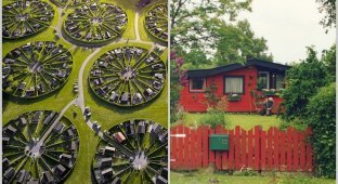 Why in Denmark they built a strange area in the form of circles in which houses are enclosed (13 photos)