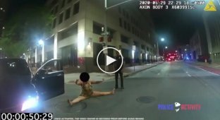Оскорбленная американка начала драться с полицейским и отправилась в нокдаун