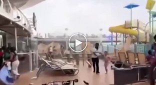 Shake but don't mix: cruise ship caught in a storm off the coast of Florida