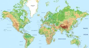 It turned out that schoolchildren from all countries are taught using different maps of the world (7 photos)