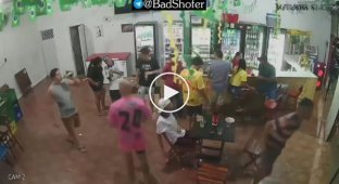 Bar fight with a surprise ending