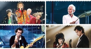 К 60-летию Rolling Stones выпустили почтовые марки (10 фото)