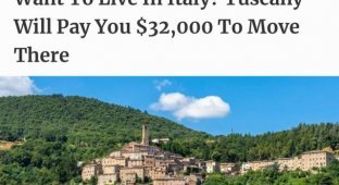 In Tuscany, the authorities will pay up to 30 thousand euros to those wishing to move to local cities (3 photos)
