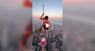 A selfie on top of a skyscraper