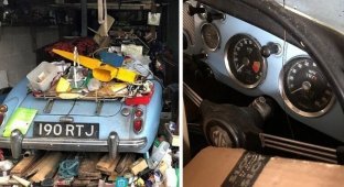 Откопали сокровище: в захламленном гараже нашелся родстер MG MGA из 60-х (10 фото)