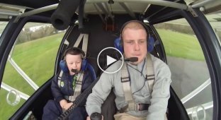 Пилот первый раз прокатил своего младшего братика на самолете