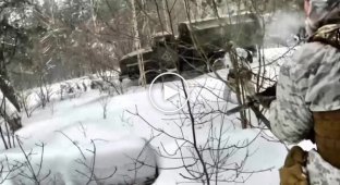Засада бойцов РДК на грузовик российских военных в Брянской области