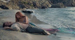New footage of the upcoming film "The Little Mermaid" (7 photos + video)