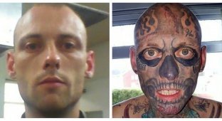 Мужчина потратил $36000 на татуировки, превратив себя в живой скелет (12 фото)