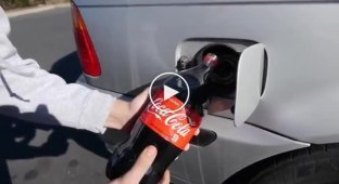 What happens if you pour 2 liters of Coca-Cola into the car tank?