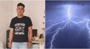 The guy died from a lightning strike while celebrating his birthday (4 photos)