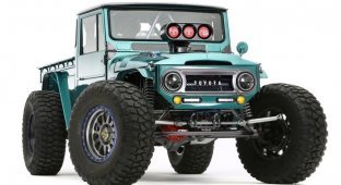 Toyota FJ Bruiser - a pickup truck with toothy tires, a caterpillar on the bottom and an engine from a racing car (12 photos)