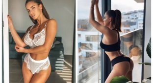 A hot model from Slovakia posts candid photos to lift her followers' spirits during quarantine (11 photos)