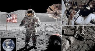 Enthusiast restored photos of the Moon 50 years ago (10 photos + 1 video)
