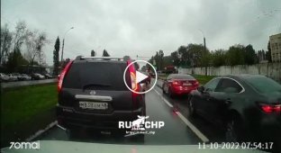 A touchy driver arranges an accident