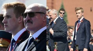 Сын Лукашенко, побывавший на Параде Победы в Москве, изумил россиянок своей красотой (5 фото)