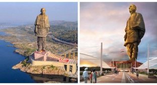 Как строили самую большую статую в мире (7 фото)