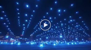 A drone show in support of Trump was held in the US