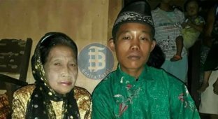 В Индонезии 16-летний мальчик женился на 71-летней женщине (5 фото + 2 видео)