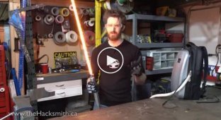В сети появилось видео испытания настоящего светового меча