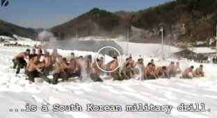 Тренировка армии. Южная Корея