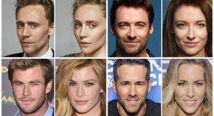 Магия FaceApp: актеры из фильмов Marvel в образе женщин (23 фото)
