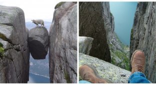 Kjeragbolten - Norwegian stone of fate (10 photos + 1 video)