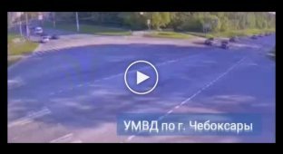 The finale of the police chase for a drunk driver in Cheboksary
