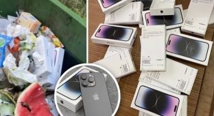 In China, passers-by returned 30 smartphones he had forgotten to a courier (4 photos)