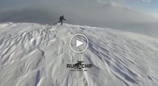 What does an extreme strip in the mountains look like for a skier