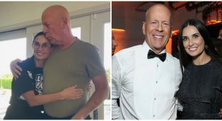Due to dementia, Bruce Willis no longer recognizes Demi Moore (2 photos + 1 video)