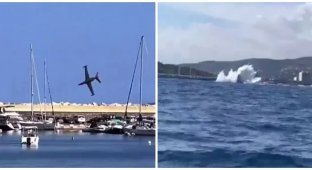 Training plane crashes in France (3 photos + 2 videos)