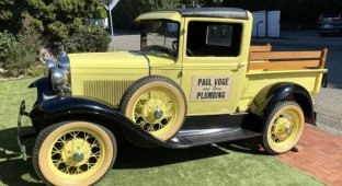 Plumber Truck: 1931 Ford Model A Closed-Cab Pickup (17 Photos + 3 Videos)