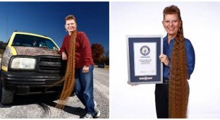 33 года не стригла затылок: американка попала в книгу рекордов Гиннеса за самый длинный маллет (3 фото + 3 видео)