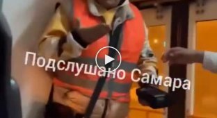 Conductor beat a man in public transport in Samara