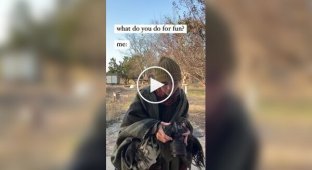 Необычное хобби девушки