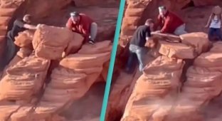 Vandals damaged rock formations in a Nevada national park (4 photos + 1 video)