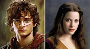 The neural network united the heroes of the Harry Potter and Lord of the Rings universes (13 photos)