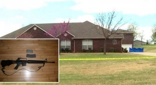 В США сын хозяина дома расстрелял из винтовки троих грабителей (4 фото + 1 видео)