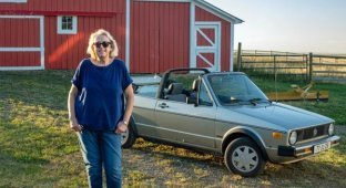 Кабриолет VW Golf доставили хозяйке через 37 лет после покупки (2 фото + 1 видео)
