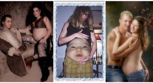 16 самых странных портретов будущих мамочек и их мужей (17 фото)