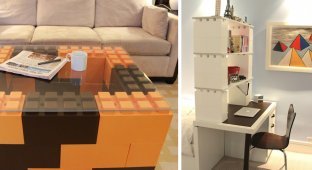 Constructor for adults: furniture made of giant bricks like LEGO (16 photos)