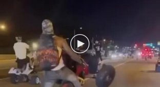 Quad bike stunt gone wrong