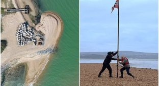 Two sailors "discovered" a new island in the UK (6 photos)
