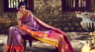 Sari - dangerous clothing for women (8 photos)