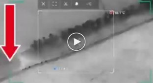 Night artillery attack using cluster munitions on Russian infantry
